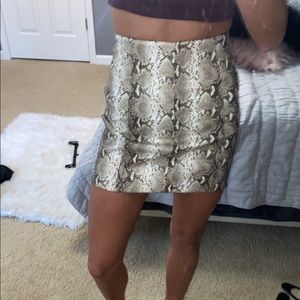 leather snakeskin skirt
